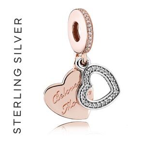 🌟 14K Rose Gold Plated Beloved Mother Heart Dangle Charm